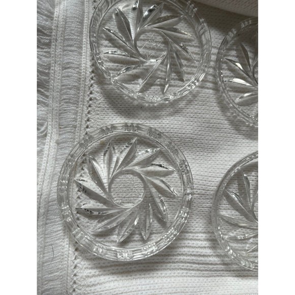 Vintage set of 6 Crystal Coasters - Picture 5 of 8